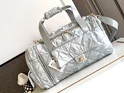 	 Bagsaaa Chanel Silver Nylon Coco Neige Two-in-One Duffle/Backpack - 51*23*20.5cm - 1