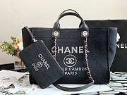 Bagsaaa Chanel Deauville Shopping Tote Black Canvas 44cm - 1