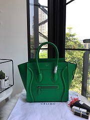 Bagsaaa Celine Micro Luggage Calfskin Handbag in green - 1