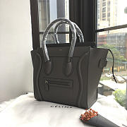 	 Bagsaaa Celine Micro Luggage Calfskin Handbag in greY - 6