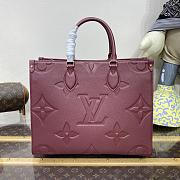 Bagsaaa Louis Vuitton Onthego MM Monogram Empreinte Burgundy - 34-26-13cm - 4