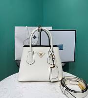	 Bagsaaa Prada Double Saffiano leather white mini bag - 1