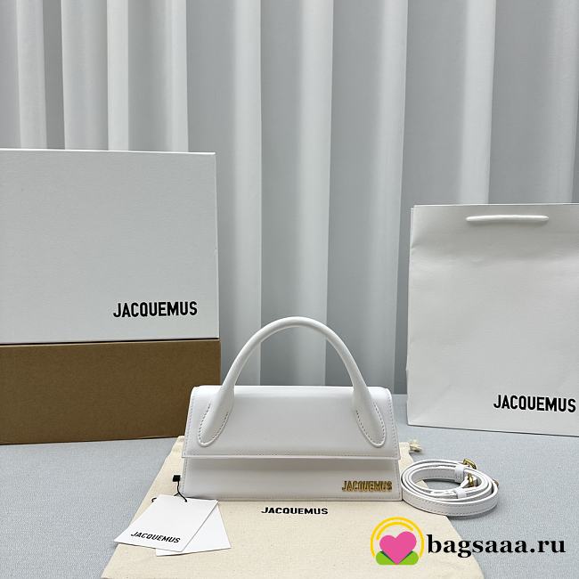 	 Bagsaaa Jacquemus Le Chiquito Long White - 21x10x6cm - 1