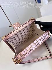 Bagsaaa Louis Vuitton Petite Malle Bag Alligator crocodile leathe pink - 5