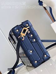 Bagsaaa Louis Vuitton Petite Malle Bag Denim Gold Hardware - 3