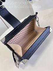 Bagsaaa Louis Vuitton Petite Malle Bag Denim Silver Hardware - 5