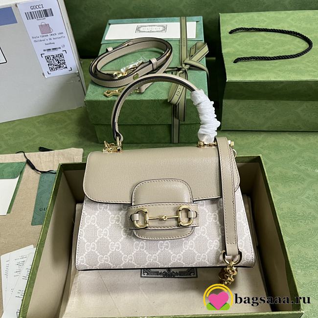 Bagsaaa Gucci Horsebit 1955 mini bag ebony - 22x16x10.5cm - 1