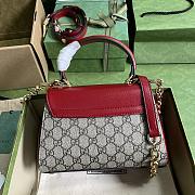 Bagsaaa Gucci Horsebit 1955 mini bag ebony red - 22x16x10.5cm - 4