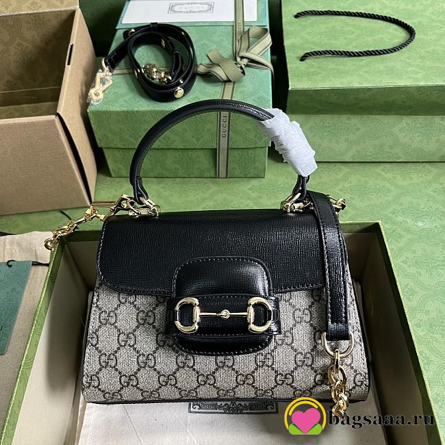 Bagsaaa Gucci Horsebit 1955 mini bag ebony black - 22x16x10.5cm - 1