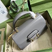 Bagsaaa Gucci Horsebit 1955 mini bag grey - 22x16x10.5cm - 4