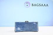 Bagsaaa Hourglass Denim-Print Leather Bag - Light Blue 19x12x7.5cm - 2