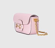 Bagsaaa Gucci Horsebit 1955 Shoulder bag in pink - W24cm x H13cm x D5.5cm - 5