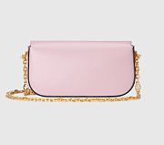 Bagsaaa Gucci Horsebit 1955 Shoulder bag in pink - W24cm x H13cm x D5.5cm - 4