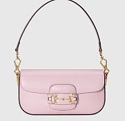 Bagsaaa Gucci Horsebit 1955 Shoulder bag in pink - W24cm x H13cm x D5.5cm - 3