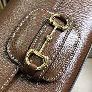 Bagsaaa Gucci Horsebit 1955 Shoulder bag in brown - W24cm x H13cm x D5.5cm - 2