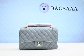 Bagsaaa Chanel Classic Flap Bag In Light Blue Caviar  