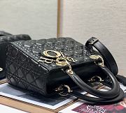 	 Bagsaaa Dior Lady Medium Black Bag 24cm - 4