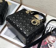 	 Bagsaaa Dior Lady Medium Black Bag 24cm - 3