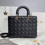	 Bagsaaa Dior Lady Large Lady Dior Bag Black Grained Cannage Calfskin - 5