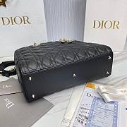 	 Bagsaaa Dior Lady Large Lady Dior Bag Black Grained Cannage Calfskin - 4