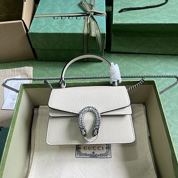 Bagsaaa Gucci Dionysus mini top handle in white - 18x12x6cm