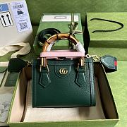 Bagsaaa Gucci Diana GG tote bag dark green - 20*16*10cm - 1