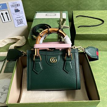 Bagsaaa Gucci Diana GG tote bag dark green - 20*16*10cm