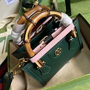 Bagsaaa Gucci Diana GG tote bag dark green - 20*16*10cm - 5