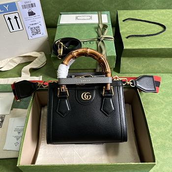 Bagsaaa Gucci Diana GG tote bag black - 20*16*10cm