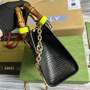 Bagsaaa Gucci Mini Diana Lizard Black Leather 20x15.5x10cm - 4