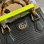 Bagsaaa Gucci Mini Diana Lizard Black Leather 20x15.5x10cm - 3
