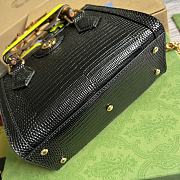 Bagsaaa Gucci Mini Diana Lizard Black Leather 20x15.5x10cm - 2