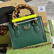 Bagsaaa Gucci Mini Diana Lizard Green Leather 20x15.5x10cm - 1