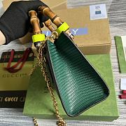 Bagsaaa Gucci Mini Diana Lizard Green Leather 20x15.5x10cm - 5