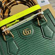 Bagsaaa Gucci Mini Diana Lizard Green Leather 20x15.5x10cm - 3
