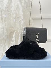 Bagsaaa Prada Shearling mules black - 5