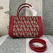 Bagsaaa Valentino Garavani Toile Iconographe Small Tote Bag Red 28cm - 6