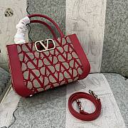 Bagsaaa Valentino Garavani Toile Iconographe Small Tote Bag Red 28cm - 5