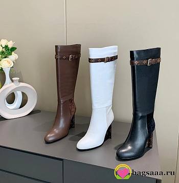 Bagsaaa Louis Vuitton Leather Long Boots 3 colors