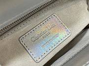 Bagsaaa Dior Lady Small Silver-Tone Iridescent and Metallic Cannage Lambskin - 4