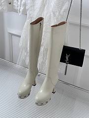 	 Bagsaaa Gucci GG studded leather ankle long boots white - 3