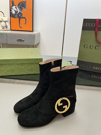 Bagsaaa Gucci Blondie Black Ankle Boots