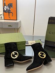Bagsaaa Gucci Blondie Black Ankle Boots - 4