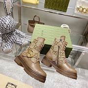 Bagsaaa Gucci Canvas And Leather GG Jumbo Boots - 2