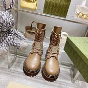 Bagsaaa Gucci Canvas And Leather GG Jumbo Boots - 3
