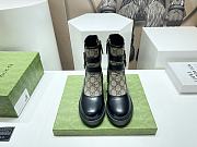 Bagsaaa Gucci Trip Printed Coated-canvas And Leather Ankle Boots - Black - 1