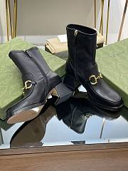 Bagsaaa Gucci Horsebit Ankle Boots Black - 2