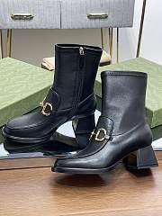 Bagsaaa Gucci Horsebit Ankle Boots Black - 3