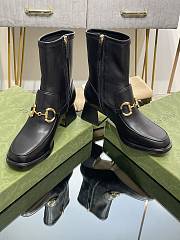 Bagsaaa Gucci Horsebit Ankle Boots Black - 5