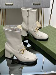 	 Bagsaaa Gucci Horsebit Ankle Boots White - 6